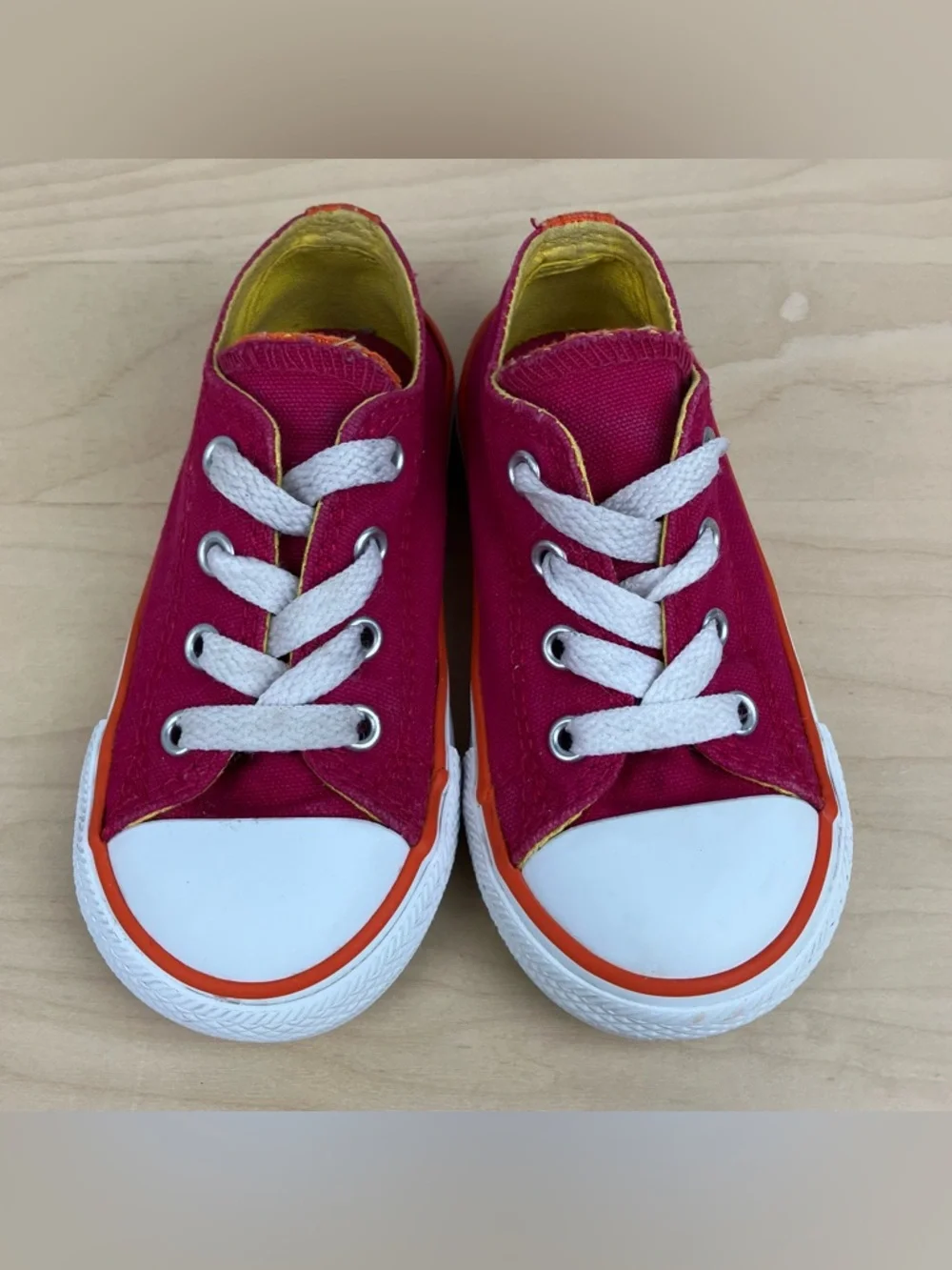 Converse Infants Girls Size 7.0 All Star Chuck Taylor Low Top Shoes Pink White